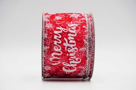 Merry Christmas Wired Ribbon_KF7323G-7_red